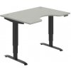 Pracovný stôl Motion Ergo, PO, 3S, 120x61-128x90 cm, sivá/čierna Pracovný stôl Motion Ergo, PO, 3S, 120x61-128x90 cm, sivá/čierna