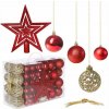 SPRINGOS Maxi 101-dielna sada vianočných ozdôb červeno-zlatá