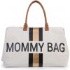 Childhome Mommy Bag Big Canvas Off White Stripes Black/Gold