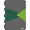 Špirálový zošit Leitz Office A5 PP obal linajkový 90 listov zelený Špirálový zošit Leitz Office A5 PP obal linajkový 90 listov zelený