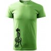 Husľový kľúč gitara - Klasické pánske tričko vyššej gramáže - S ( Trávová zelená ) Husľový kľúč gitara - Klasické pánske tričko vyššej gramáže - S ( Trávová zelená )