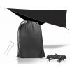 Mobilly univerzálna plachta/celta na kempovanie 340x280cm, čierna tm-076 Black 360*290cm Mobilly univerzálna plachta/celta na kempovanie 340x280cm, čierna tm-076 Black 360*290cm