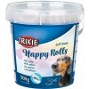 Trixie Soft Snack Happy Rolls - tyčinky s lososom, kýblik 500 g Trixie Soft Snack Happy Rolls - tyčinky s lososom, kýblik 500 g