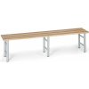 Šatníková lavička, sedák - laty, 2000 mm, sivé nohy Šatníková lavička, sedák - laty, 2000 mm, sivé nohy