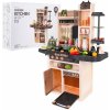Inlea4Fun MODERN KITCHEN Detská kuchynka so 65 doplnkami hnedá