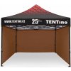 TENTino PROMO nožnicový stan 3x3 m STEEL s potlačenou STRECHOU Farba opláštenia: 10A - HNEDÁ, Počet bočních plachet: konstrukce + střecha TENTino + 1x boční strana TENTino PROMO nožnicový stan 3x3 m STEEL s potlačenou STRECHOU Farba opláštenia: 10A - HNEDÁ, Počet bočních plachet: konstrukce + střecha TENTino + 1x boční strana