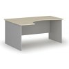 Ergonomický kancelársky písací stôl PRIMO GRAY, 160x120 cm, ľavý, sivá/breza Ergonomický kancelársky písací stôl PRIMO GRAY, 160x120 cm, ľavý, sivá/breza
