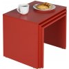 Odkladací stolík SHP Red, 3 ks Odkladací stolík SHP Red, 3 ks