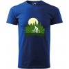 Handel tričko Cyklista a les kráľovská modrá