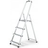 Jednostranný hliníkový rebrík 4 schody HOME + hák (max.125 kg) Jednostranný hliníkový rebrík 4 schody HOME + hák (max.125 kg)