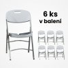 Dortun | Skladacia stolička, 6 ks – DT‑SKST06 biela Dortun | Skladacia stolička, 6 ks – DT‑SKST06 biela