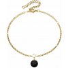 Swarovski e. minimalistický náramok s čiernou perlou Nutcracker 1692