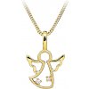 Silver Cat Pozlátený náhrdelník anjelik so zirkónmi SC642