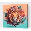 Vymalujsisam.sk Maľovanie podľa čísiel - Kvetinový lev Veľkosť: 50x50cm, Rám: Na plastovej doske Vymalujsisam.sk Maľovanie podľa čísiel - Kvetinový lev Veľkosť: 50x50cm, Rám: Na plastovej doske