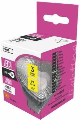 Emos LED žiarovka Classic MR16 GU5,3 4,5 W 31 W 380 lm neutrálna biela