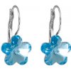 Náušnice Swarovski Elements květinka, visací, světle modré, 27020701aqua Náušnice Swarovski Elements květinka, visací, světle modré, 27020701aqua