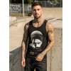 Čierne tričko typu Tank Top boxerského strihu s potlačou Bolf 14842 Čierne tričko typu Tank Top boxerského strihu s potlačou Bolf 14842