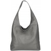 Made In Italy kožená kabelka na rameno 590 tmavošedá