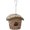 Domček / búdka - pre vtáky - z kôry, so strechou pokrytou listami - 16 x 20 x 17 cm Domček / búdka - pre vtáky - z kôry, so strechou pokrytou listami - 16 x 20 x 17 cm