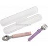 b.box 11100 Detská vidlička a lyžička s puzdrom - ružová/fialová b.box 11100 Detská vidlička a lyžička s puzdrom - ružová/fialová