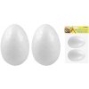 Wiky Vajíčko dekoračné polystyrénové 9 cm, 2ks Wiky Vajíčko dekoračné polystyrénové 9 cm, 2ks