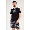 Žij svůj život pánské pyžamo krátké černé