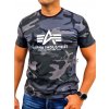 Alpha Industries Basic T-Shirt Camo tričko pánske black camo čierny maskáč tmavý maskáč