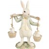 Clayre & Eef Dekorácia zajačik s vtáčikmi - 12*7*17 cm - Clayre & Eef Clayre & Eef Dekorácia zajačik s vtáčikmi - 12*7*17 cm - Clayre & Eef