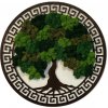 Machový obraz - Strom života s ornamentom hnedá - lišajník mix Veľkosť rámu: 30cm Machový obraz - Strom života s ornamentom hnedá - lišajník mix Veľkosť rámu: 30cm