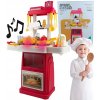 Veľká Detská Kuchynka 66 cm Vodovodný Kohútik Para Horáky + Potravinové Doplnky Veľká Detská Kuchynka 66 cm Vodovodný Kohútik Para Horáky + Potravinové Doplnky