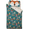 Zelené/béžové detské obliečky na dvojlôžko 200x200 cm Fox and Woodland Friends – Catherine Lansfield Zelené/béžové detské obliečky na dvojlôžko 200x200 cm Fox and Woodland Friends – Catherine Lansfield