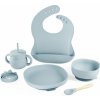 Lulaby silikónová jedálenská sada s prísavkou 6 dielna Pastel Blue Lulaby silikónová jedálenská sada s prísavkou 6 dielna Pastel Blue