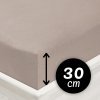 Jersey napínacie prestieradlo na vysoký matrac JR-027 Sivohnedé 200 x 220 - výška 30 cm Jersey napínacie prestieradlo na vysoký matrac JR-027 Sivohnedé 200 x 220 - výška 30 cm