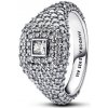 Kokteilový prsteň PANDORA Štvorec a pavé 50 193556C01-50 Kokteilový prsteň PANDORA Štvorec a pavé 50 193556C01-50