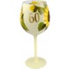 Výročný pohár na víno k 60 narodeninám slnečnice