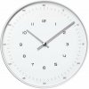 Foxter 1228 Nástenné hodiny 30 cm striebornobiela Foxter 1228 Nástenné hodiny 30 cm striebornobiela