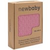 New Baby Bambusová pletená deka so vzorom pink