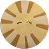 Béžový/jantárový vlnený detský koberec ø110 cm Sun – Bloomingville Mini Béžový/jantárový vlnený detský koberec ø110 cm Sun – Bloomingville Mini