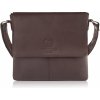 Paolo Peruzzi Dámska kožená kabelka E-28-BR | tmavohnedá E-28-BR Paolo Peruzzi Dámska kožená kabelka E-28-BR | tmavohnedá E-28-BR