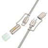 Kábel Hoco All-In-One Type C / Lightning to Type C / Led Light Pd 3A 60W U138 1,2 M Grey Kábel Hoco All-In-One Type C / Lightning to Type C / Led Light Pd 3A 60W U138 1,2 M Grey