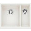 Dvojkomorový drez Blanco granitový biely Dvojkomorový drez Blanco granitový biely