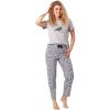M Max Leveza Benedita dámske pyžamo 1179 1 sivá