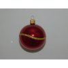 ONREX Vianočná ozdoba sklenená guľa bordové prúžky pr. 7 cm ONREX Vianočná ozdoba sklenená guľa bordové prúžky pr. 7 cm