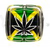WeedShop Sklenený popolník hranatý - List marihuany Varianty: Konopný list Brazil WeedShop Sklenený popolník hranatý - List marihuany Varianty: Konopný list Brazil