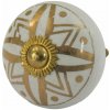 Sanu Babu Maľovaná porcelánová úchytka na šuplík, biela, jemný zlatý vzor 4cm (HB) Sanu Babu Maľovaná porcelánová úchytka na šuplík, biela, jemný zlatý vzor 4cm (HB)