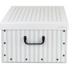 Compactor Skladacia úložná krabica - kartón box Anton 50 x 40 x 25 cm, biela / sivá Compactor Skladacia úložná krabica - kartón box Anton 50 x 40 x 25 cm, biela / sivá