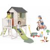 Set domček na pilieroch a odrážadlo s vozíkom House On Stilts Life Smoby rozšíriteľný s 1,5 m šmykľavkou s vodotryskom Set domček na pilieroch a odrážadlo s vozíkom House On Stilts Life Smoby rozšíriteľný s 1,5 m šmykľavkou s vodotryskom