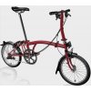 Skladací bicykel Brompton C Line Explore - Black Edition, S-TYP, House Red