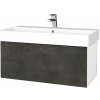 Dreja Kúpeľňová skrinka VARIANTE SZZ 85 umývadlo Glance - N01 Biela lesk / D16 Tmavý betón
