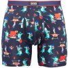Saxx Daytripper Comfort Stretch Boxer Fly tmavo modrá svetlomodrá červená